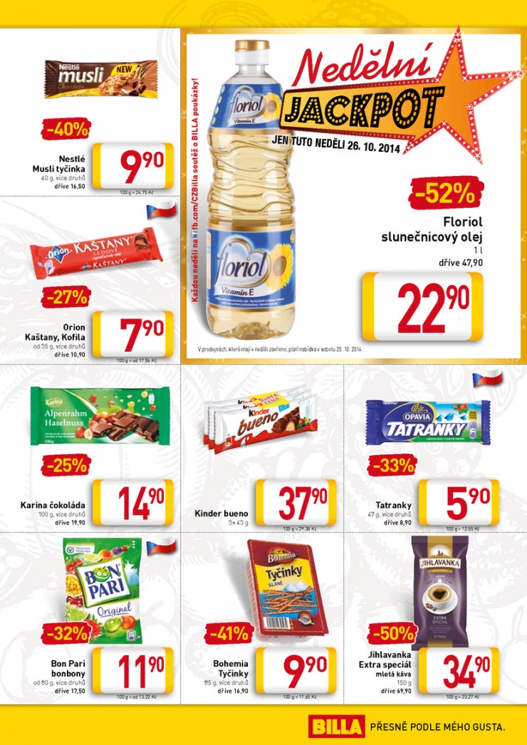 let�k Billa velk� od 22.10.2014 strana 1