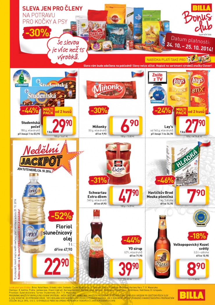 leták Billa malý od 22.10.2014 strana 1 leták Billa malý od 22.10.2014 strana 1