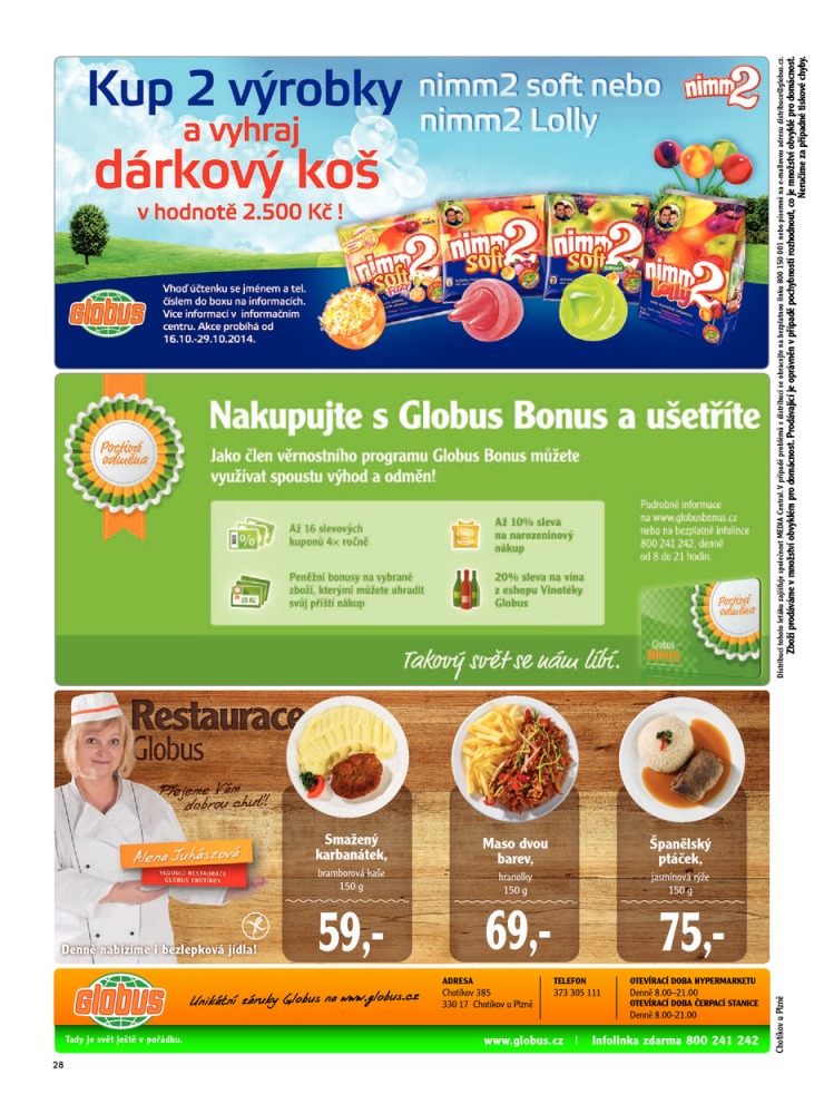 leták Globus Naše noviny od 23.10.2014 strana 1 leták Globus Naše noviny od 23.10.2014 strana 1