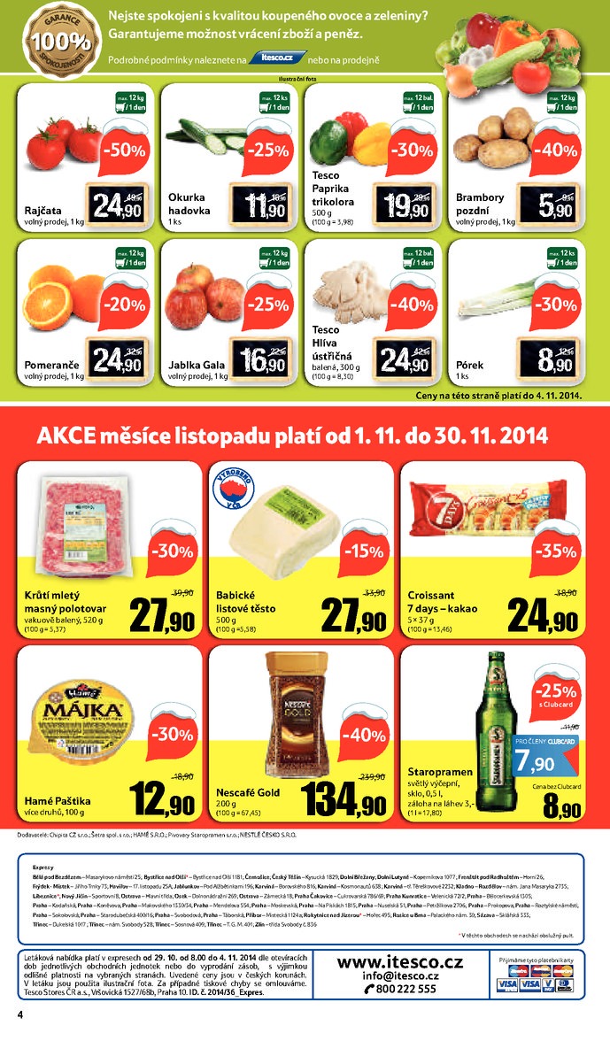 leták Tesco Expres obchody od 29.10.2014 strana 1 leták Tesco Expres obchody od 29.10.2014 strana 1