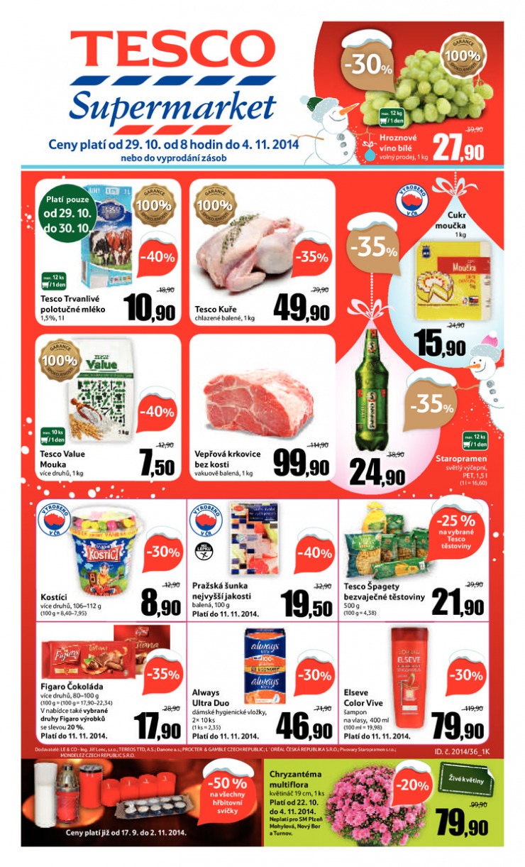 letk Tesco supermarkety od 29.10.2014 strana 1
