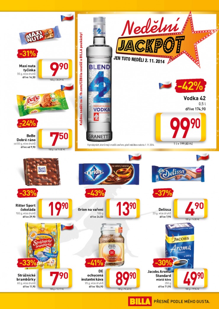 let�k Billa velk� od 29.10.2014 strana 1