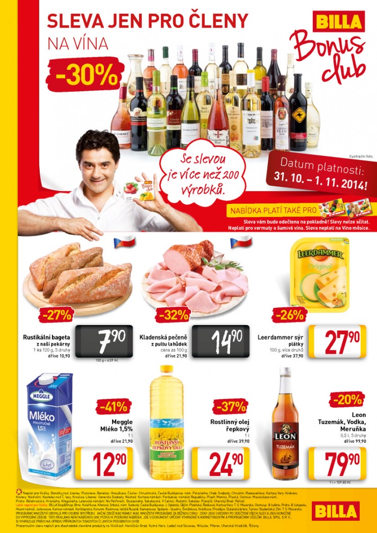 leták Billa velký od 29.10.2014 strana 1 leták Billa velký od 29.10.2014 strana 1