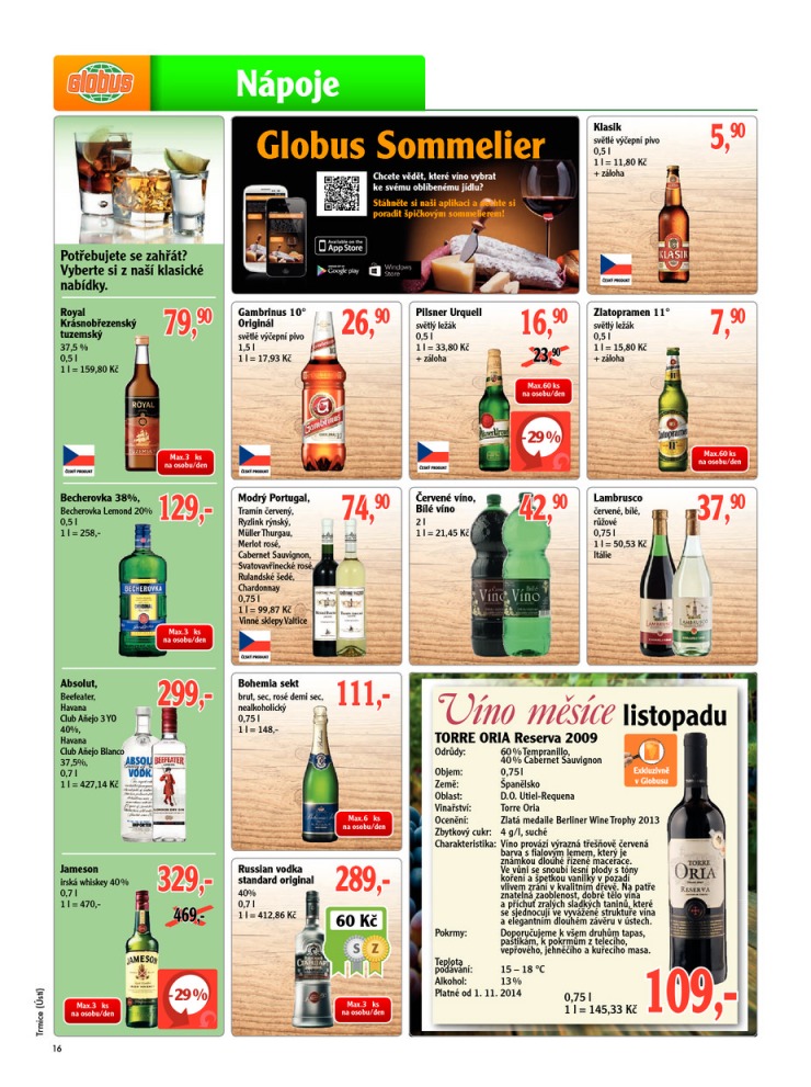 leták Globus Naše noviny od 30.10.2014 strana 1 leták Globus Naše noviny od 30.10.2014 strana 1