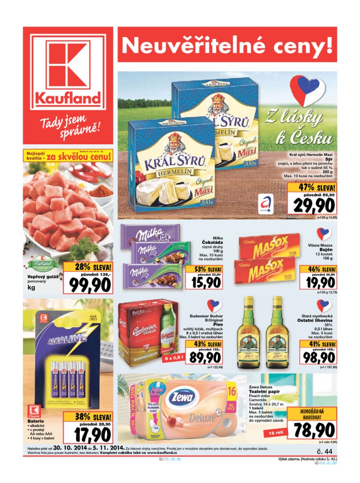 letk Kaufland Aktuln nabdka od 30.10.2014 strana 1