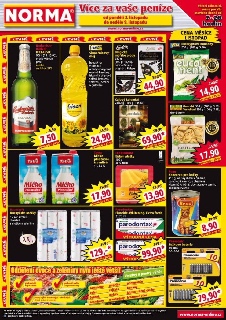 leták Norma Aktuální leták od 3.11.2014 strana 1 leták Norma Aktuální leták od 3.11.2014 strana 1