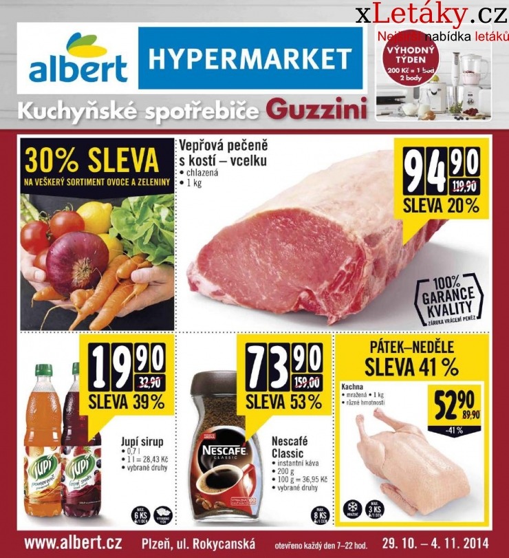 leták Albert Hypermarket leták - Plzeň strana 1