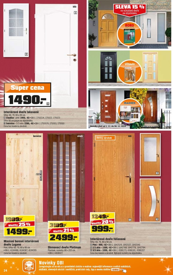 leták OBI Aktuální leták od 6.11.2014  strana 1 leták OBI Aktuální leták od 6.11.2014 strana 1