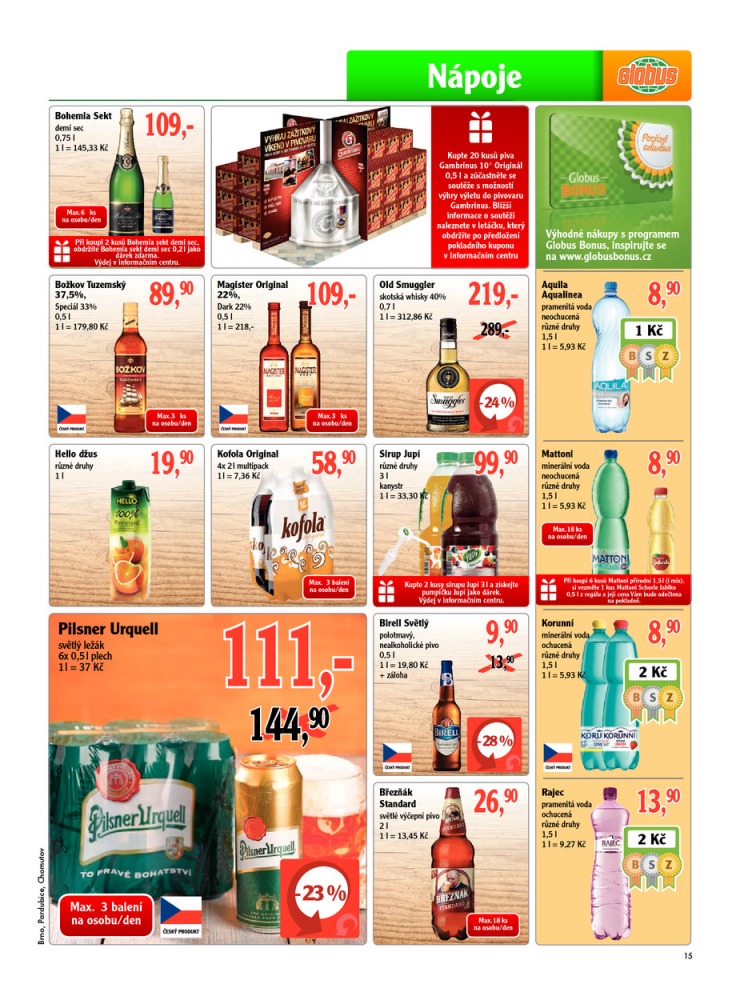 leták Globus Naše noviny od 6.11.2014 strana 1 leták Globus Naše noviny od 6.11.2014 strana 1