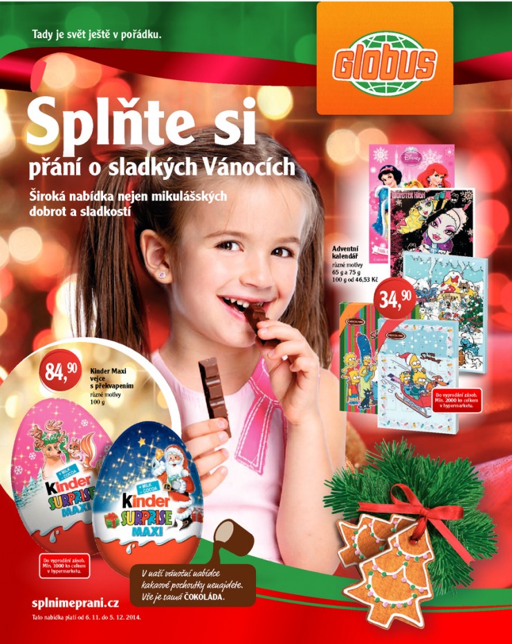leták Globus Sladké Vánoce od 5.11.2014 strana 1