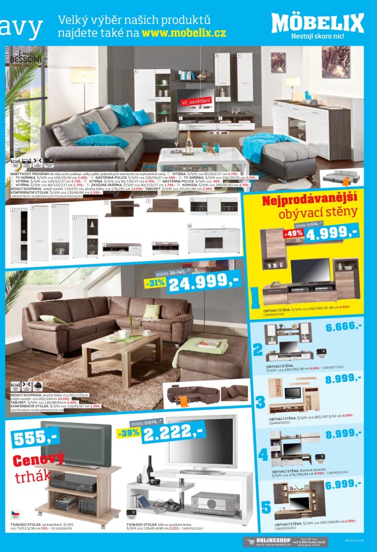let�k Mobelix Aktu�ln� prospekt od 10.11.2014 strana 1