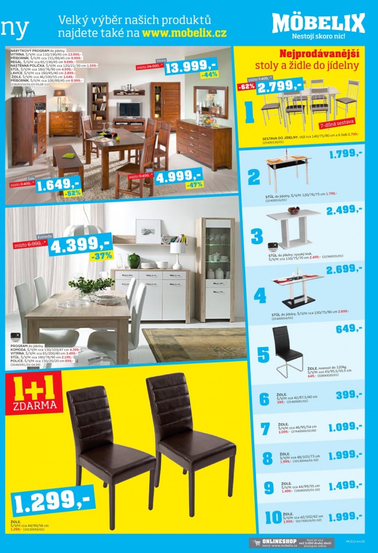 let�k Mobelix Aktu�ln� prospekt od 10.11.2014 strana 1