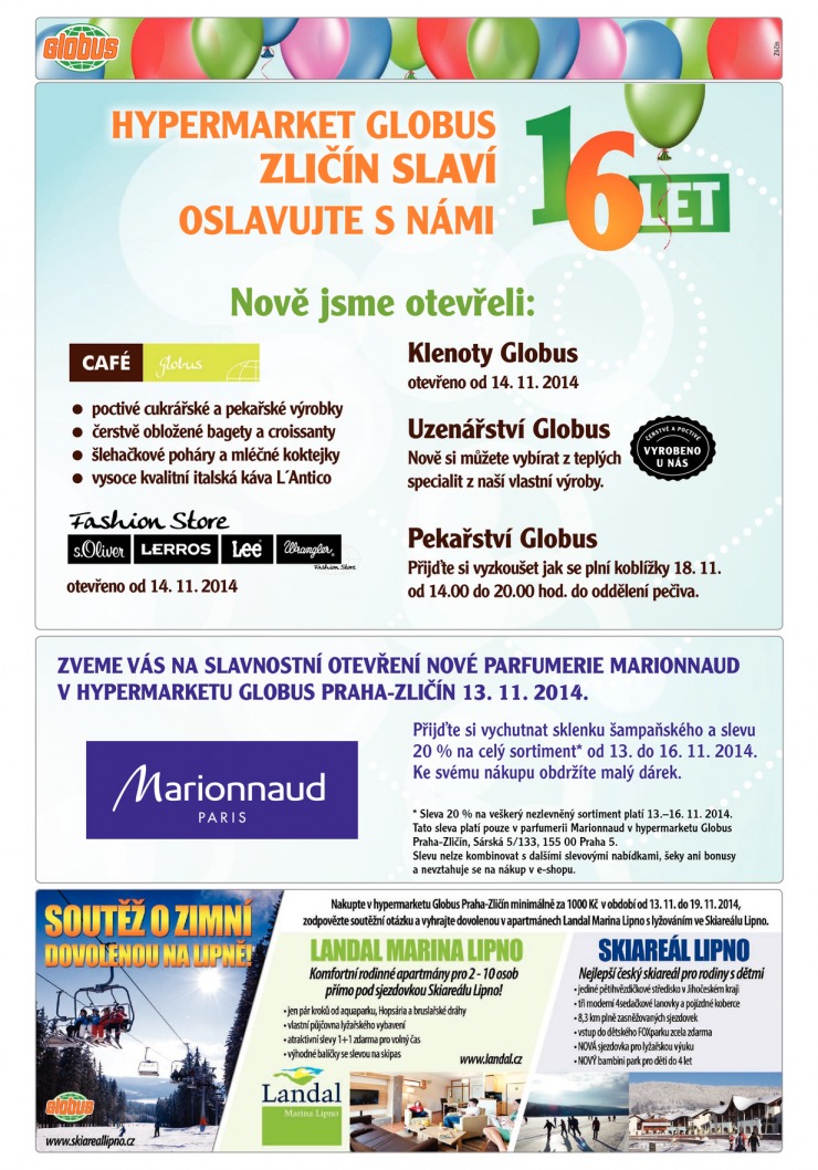 leták Globus Narozeniny od 13.11.2014 strana 1 leták Globus Narozeniny od 13.11.2014 strana 1