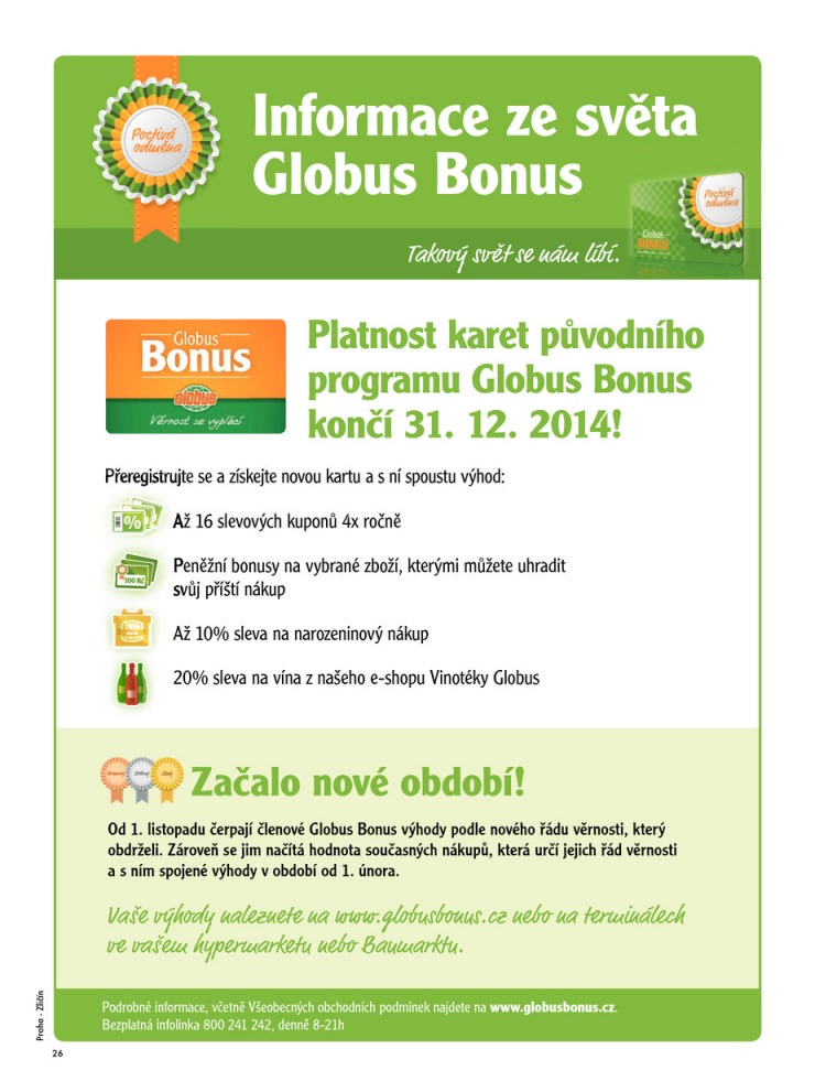 leták Globus Naše noviny od 13.11.2014 strana 1 leták Globus Naše noviny od 13.11.2014 strana 1