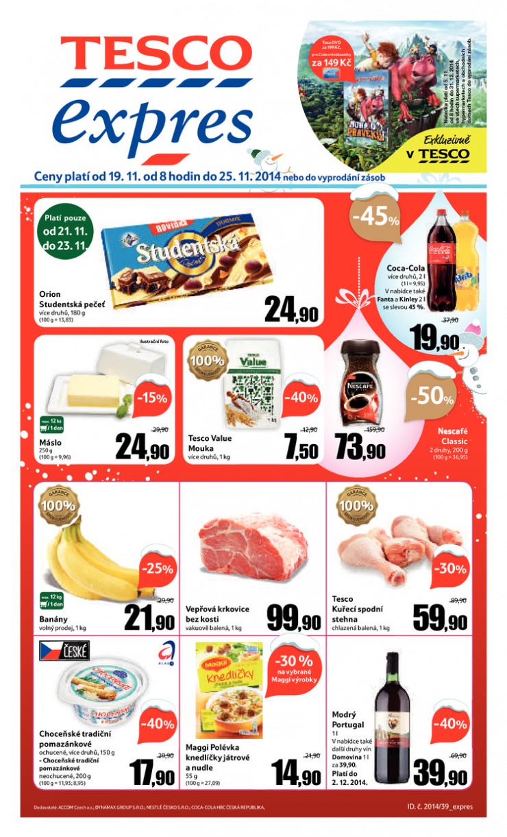 letk Tesco Expres obchody od 19.11.2014 strana 1