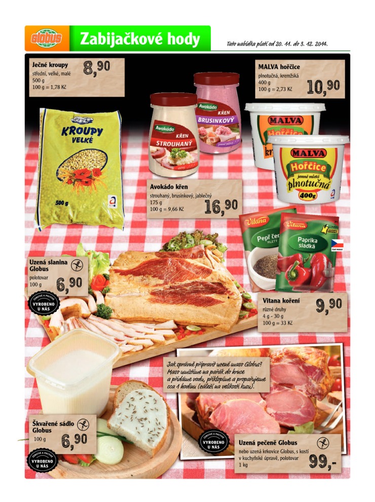 leták Globus Naše noviny od 20.11.2014 strana 1 leták Globus Naše noviny od 20.11.2014 strana 1
