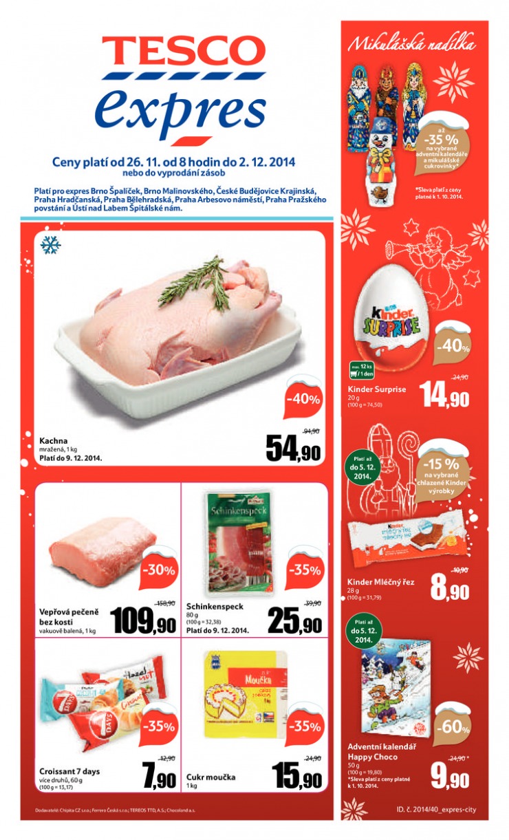 letk Tesco Expres obchody od 26.11.2014 strana 1