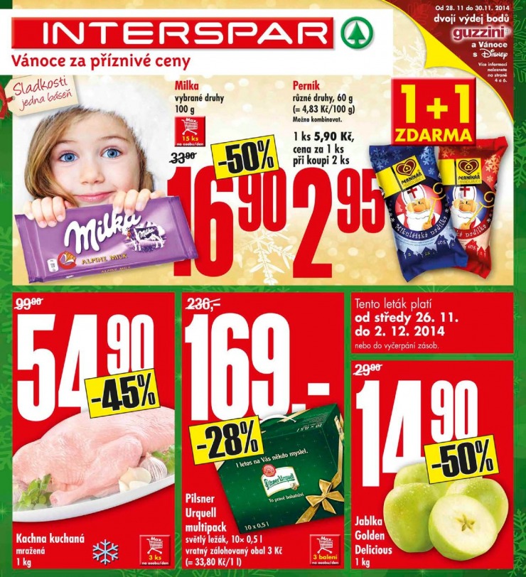 leták Interspar Akční nabídka od 26.11.2014 strana 1