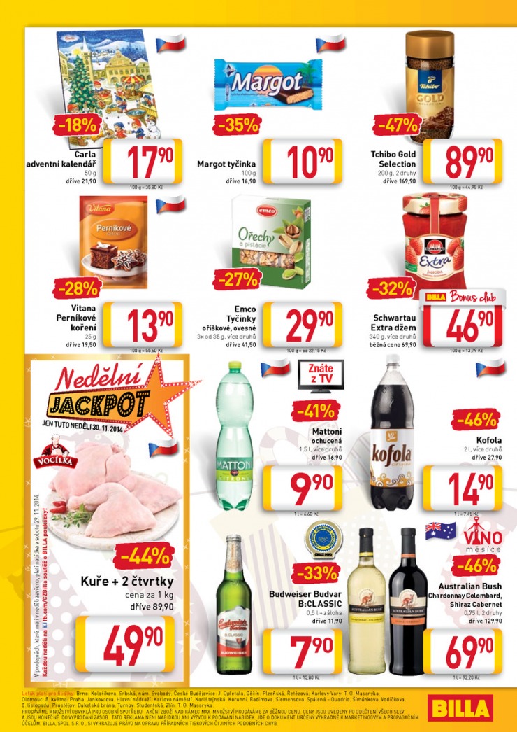 leták Billa malý od 26.11.2014 strana 1 leták Billa malý od 26.11.2014 strana 1
