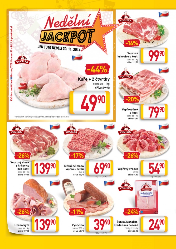 leták Billa velký od 26.11.2014 strana 1 leták Billa velký od 26.11.2014 strana 1