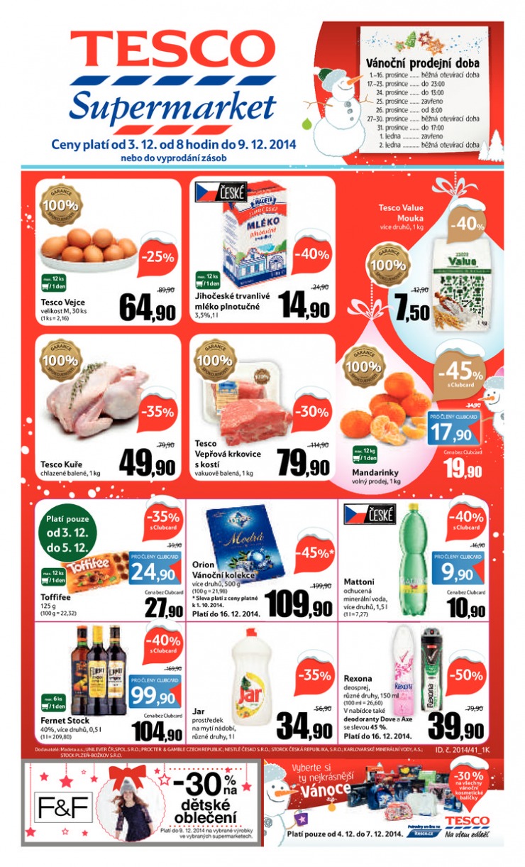 letk Tesco Expres obchody od 3.12.2014 strana 1