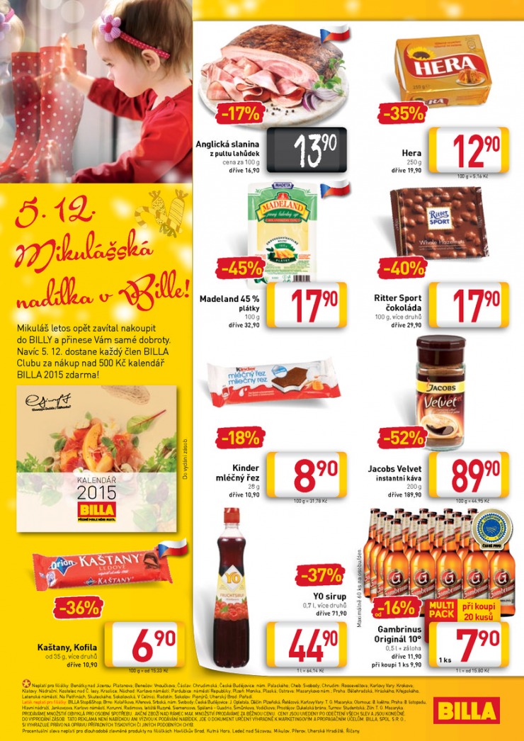 leták Billa velký od 3.12.2014 strana 1 leták Billa velký od 3.12.2014 strana 1