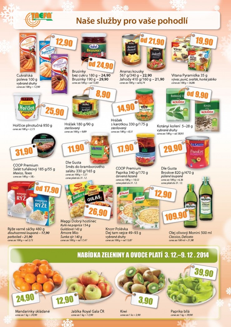 leták COOP Trefa od 3.12.2014 strana 1 leták COOP Trefa od 3.12.2014 strana 1