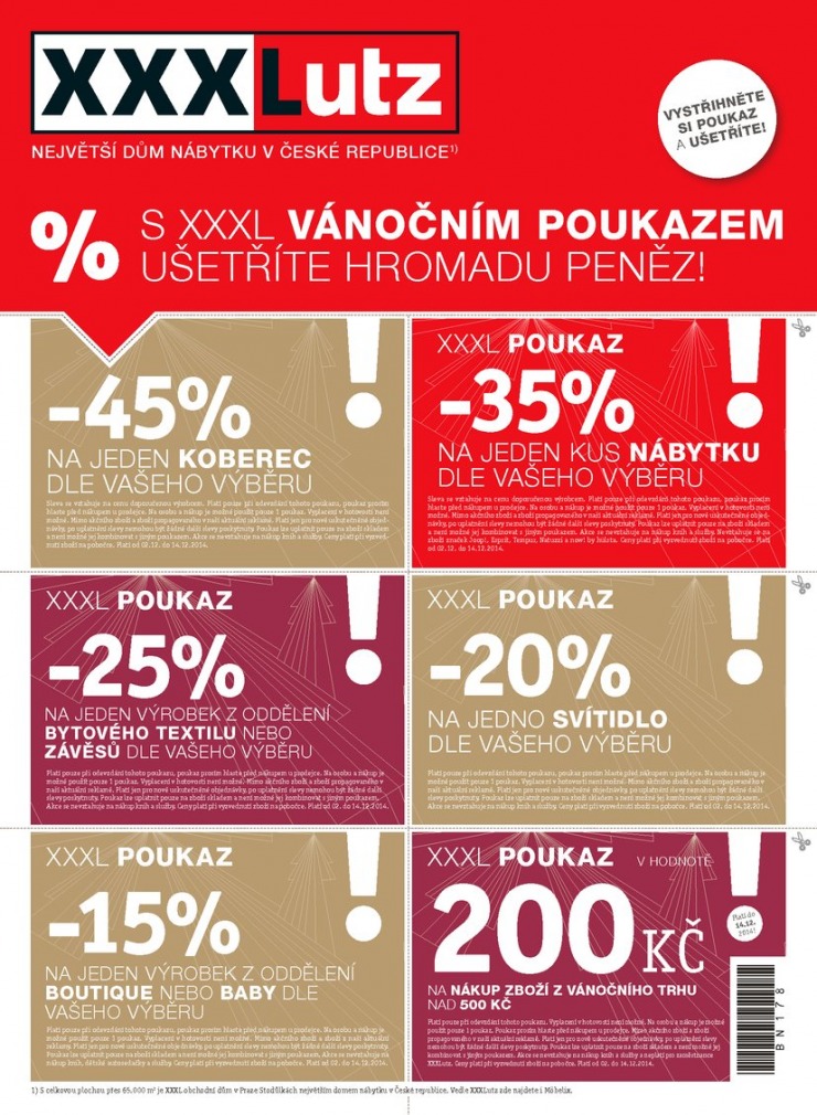 letk XXXLutz Aktuln prospekt od 1.12.2014 strana 1