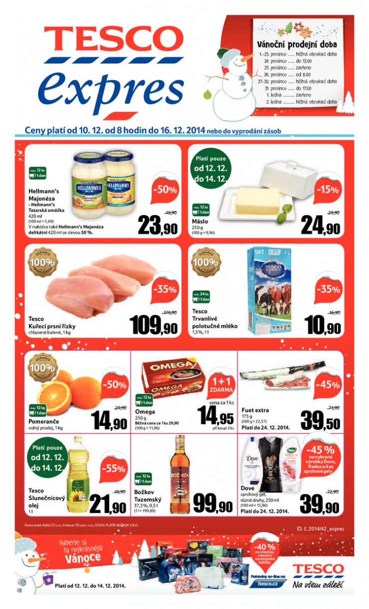 letk Tesco Expres obchody od 10.12.2014 strana 1