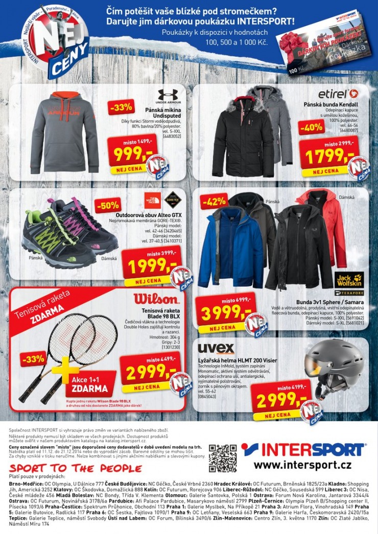 leták Intersport Aktuální leták od 11.12.2014 strana 1 leták Intersport Aktuální leták od 11.12.2014 strana 1