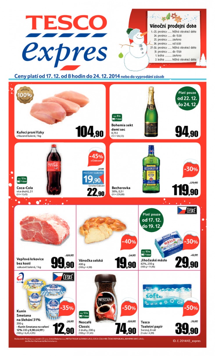 letk Tesco Expres obchody od 17.12.2014 strana 1
