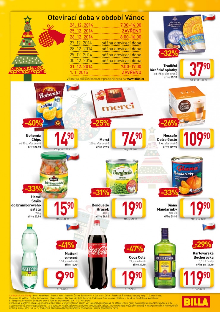 leták Billa malý od 17.12.2014 strana 1 leták Billa malý od 17.12.2014 strana 1