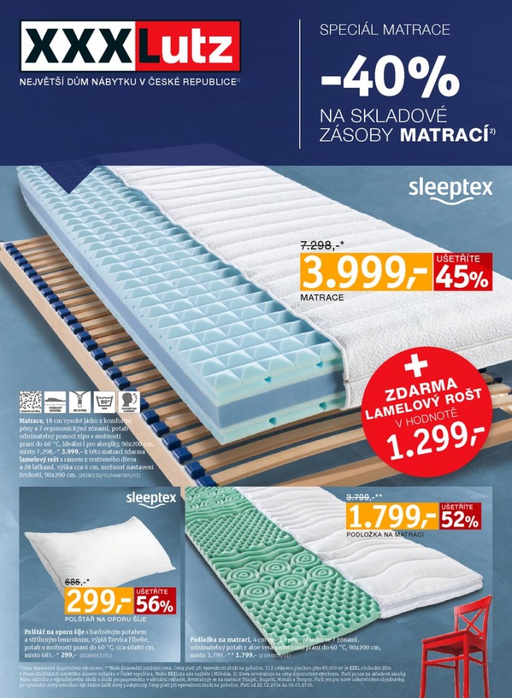letk XXXLutz Matrace od 22.12.2014 strana 1