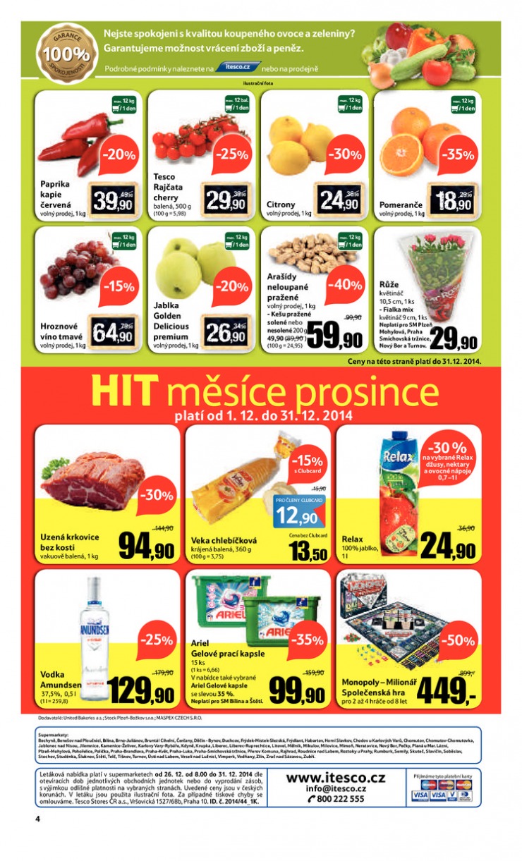 leták Tesco supermarkety od 26.12.2014 strana 1 leták Tesco supermarkety od 26.12.2014 strana 1