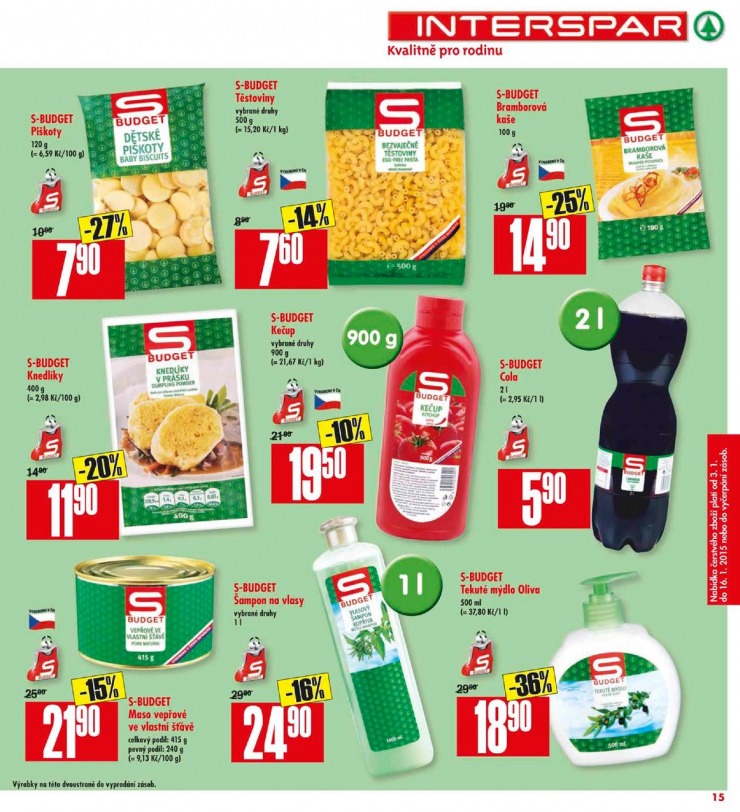 leták Interspar Akční nabídka od 3.1.2015 strana 1 leták Interspar Akční nabídka od 3.1.2015 strana 1