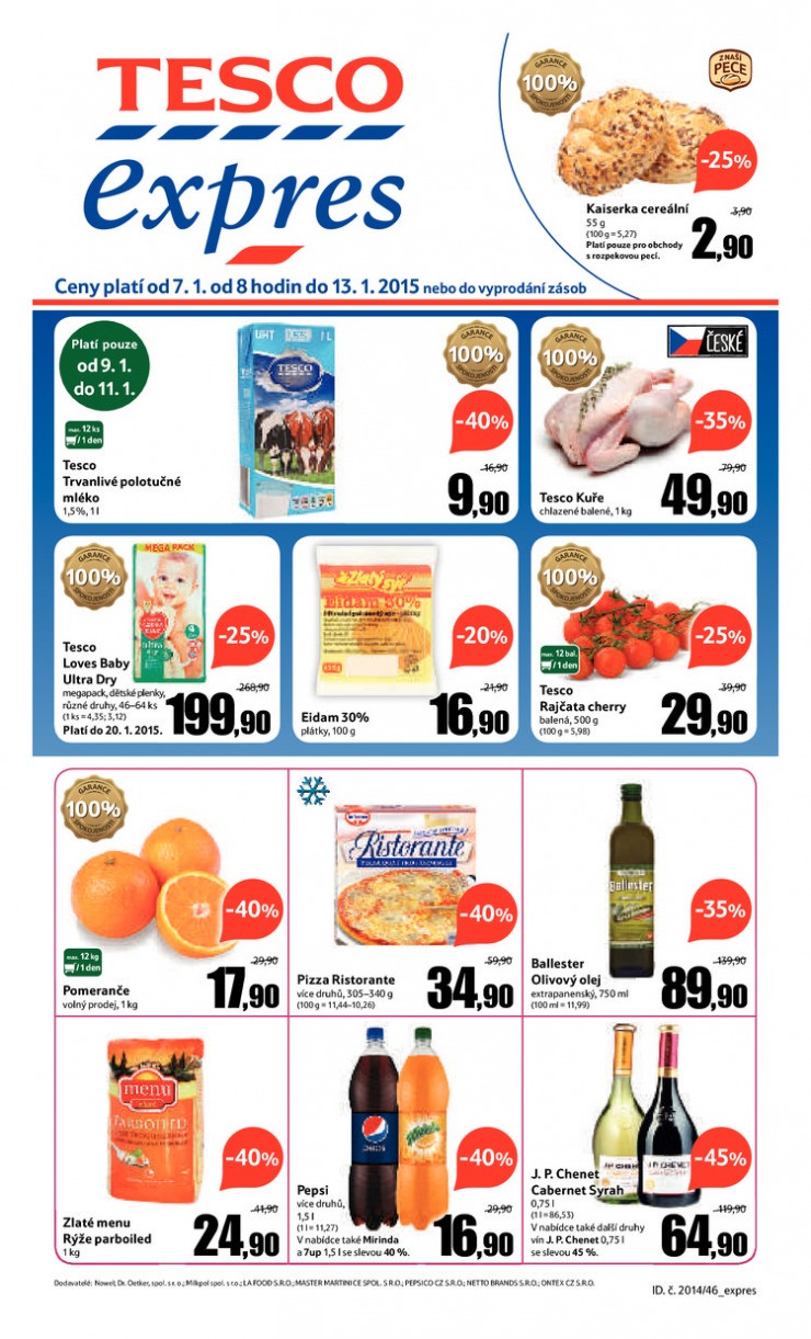 letk Tesco Expres obchody od 7.1.2015 strana 1