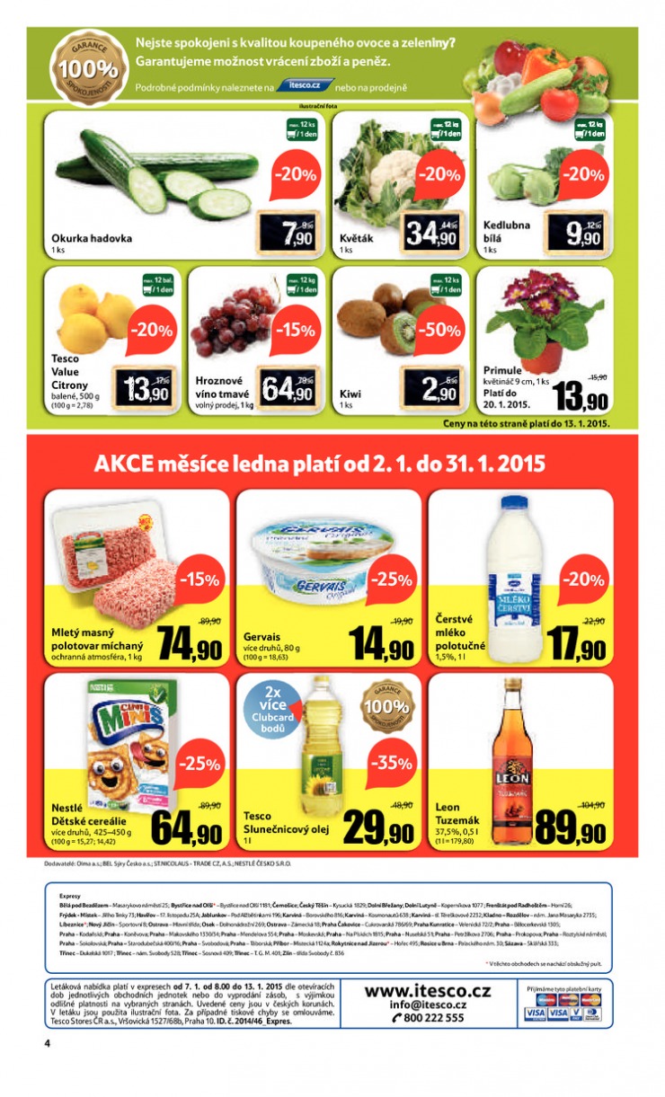 leták Tesco Expres obchody od 7.1.2015 strana 1 leták Tesco Expres obchody od 7.1.2015 strana 1