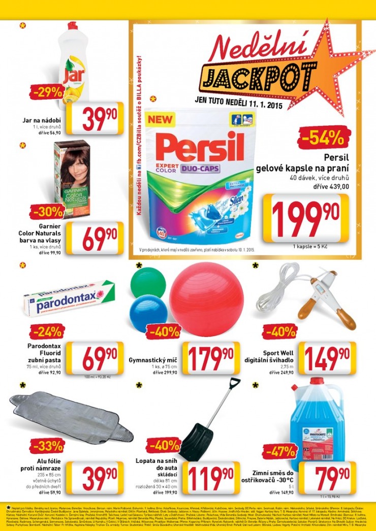 leták Billa velký od 7.1.2015 strana 1 leták Billa velký od 7.1.2015 strana 1