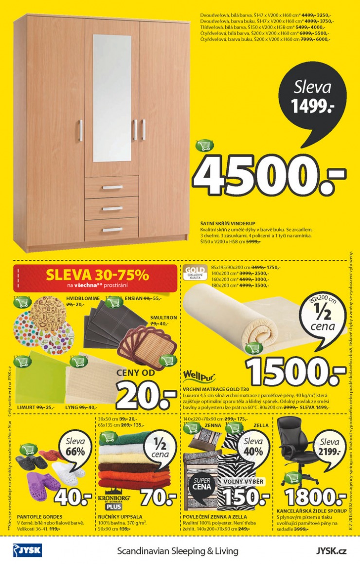 leták Jysk Nabídka týdne od 8.1.2015 strana 1 leták Jysk Nabídka týdne od 8.1.2015 strana 1