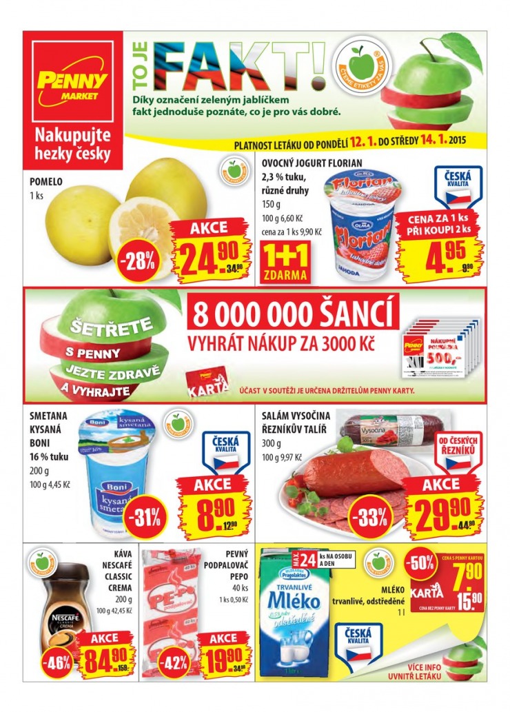 leták Penny Aktuální nabídka od 12. 1. 2015 strana 1 leták Penny Aktuální nabídka od 12. 1. 2015 strana 1