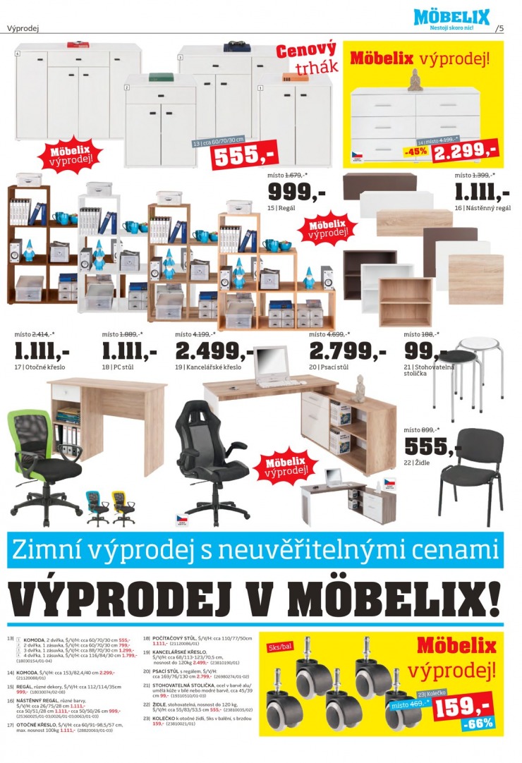 let�k Mobelix Aktu�ln� prospekt od 5. 1. 2015 strana 1