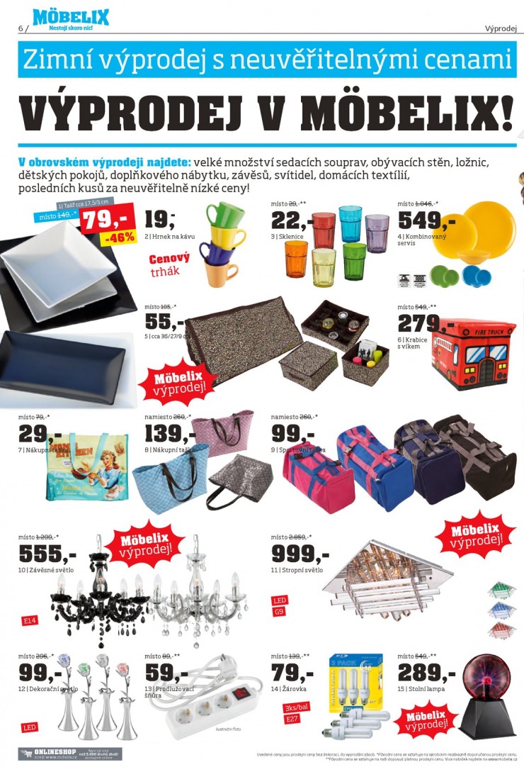 let�k Mobelix Aktu�ln� prospekt od 5. 1. 2015 strana 1