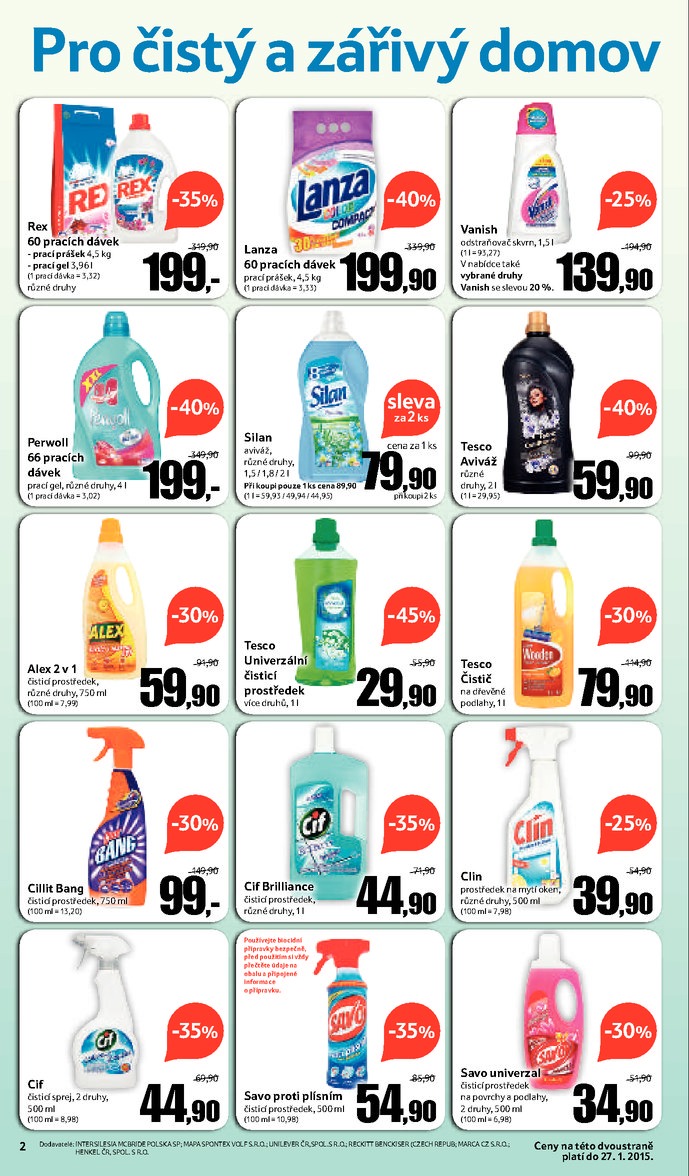 leták Tesco velké hypermarkety od 14. 1. 2015 strana 1 leták Tesco velké hypermarkety od 14. 1. 2015 strana 1
