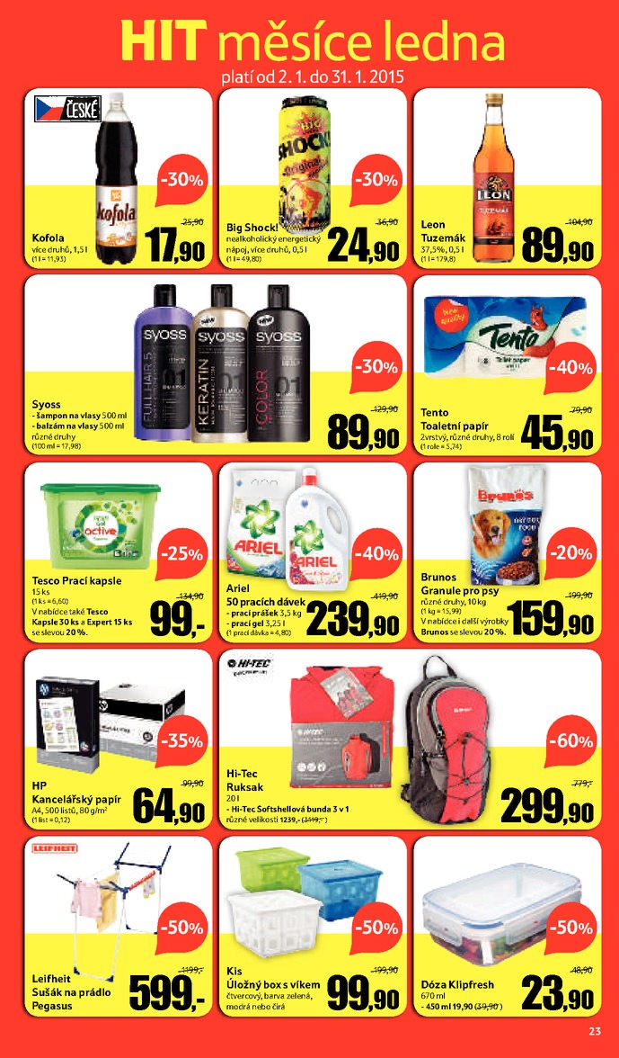 let�k Tesco velk� hypermarkety od 14. 1. 2015 strana 1