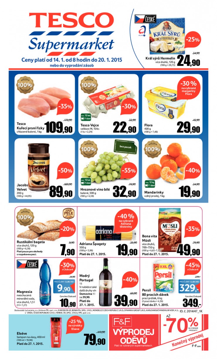 letk Tesco supermarkety od 14. 1. 2015 strana 1