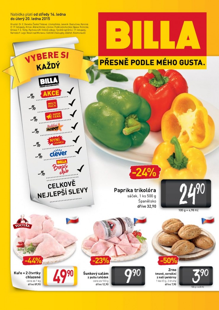 letk Billa speciln od 14. 1. 2015 strana 1