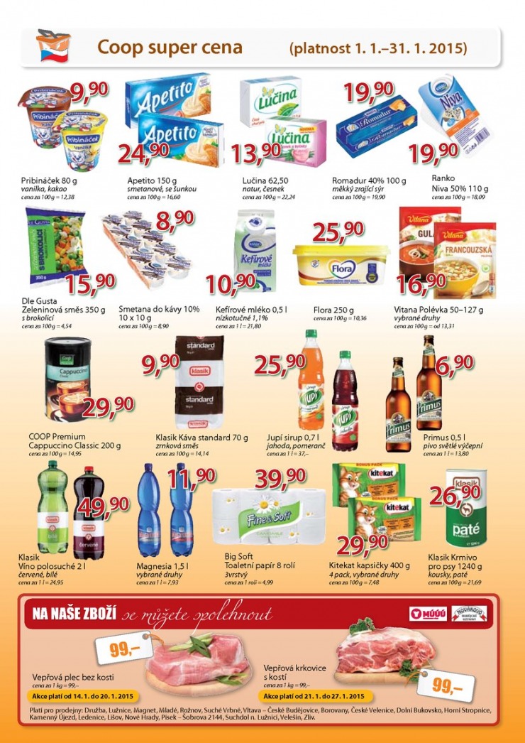 leták COOP Trefa od 14. 1. 2015 strana 1 leták COOP Trefa od 14. 1. 2015 strana 1
