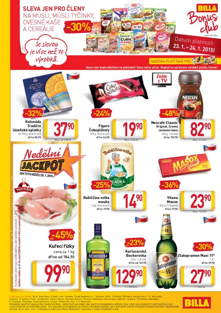 leták Billa malý od 21.1.2015 strana 1 leták Billa malý od 21.1.2015 strana 1