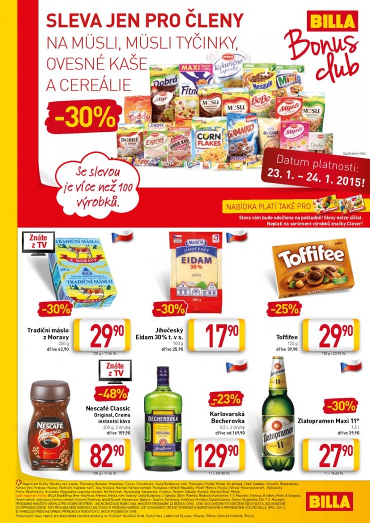 leták Billa velký od 21.1.2015 strana 1 leták Billa velký od 21.1.2015 strana 1