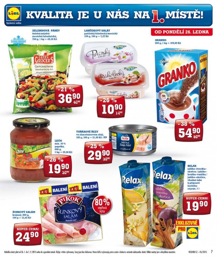 leták Lidl Akční nabídka od 26.1.2015 strana 1 leták Lidl Akční nabídka od 26.1.2015 strana 1